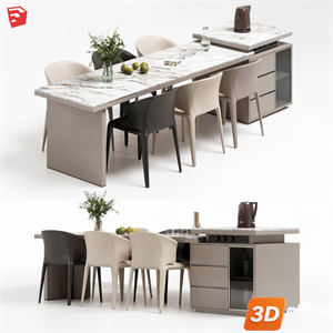 Dining Table Set Skp Files
